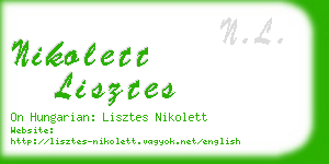nikolett lisztes business card